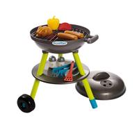Ecoiffier E4668 Barbeque Set 16 Pieces - a round charcoal play barbeque set including pretend and play food for children ages 18 months+ Mixed Colours
