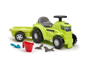 Ecoiffier Jouets 4359 - Tractor Carrier with 85 cm Trailer and Accessories - Pein air game - From 12 to 36 months - Made in France