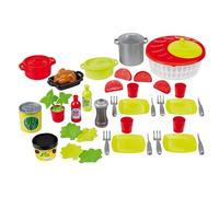 Ecoiffier Kitchen Toy Salad Set - 43 Piece Playset Playset Tableware Salad Spinner Ideal Accessory for Kids Kitchen, for Children 18 Months and Up
