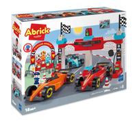 Jouets Ecoiffier - 2976 - Grand Prix Formula 1 Abrick - 3 Formulas 1 + 3 Drivers + Bricks - Circuit Building Game - From 18 Months - Made in France