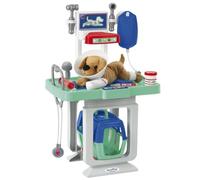 Ecoiffier Veterinary Clinic Playset - 15 Piece Veterinarian Toy for Kids Includes Plush Dog, Bandage, Examination Trolley, Carry Basket, for Children from 18 Months