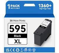 ECOINKO PG-595 XL Ink Cartridge Black - Print Up to 1360+ Pages, Replacement for Original Canon 595 Black Ink Cartridges, Printer Ink 595 XL for Canon Pixma TS4150i TS6550i TS7750i