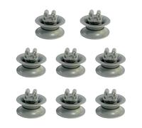 EcoJozon 8 x Dishwasher Wheels for Upper Basket - Replacement Wheels Suitable for Bosch Siemens Neff Beko Dishwasher - Basket Wheels Set Dishwasher Replacement Parts Low Noise & Heat Resistant