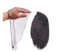 Ecojunmi Invisible Hair Nets for Long Hair, 100 Pcs 18-46 inch Black Elastic Mesh Women Hairnets Wig Cap for Wigs Frontal Closur Hair Bun Sleeping Food Service (40 inches)