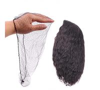 Ecojunmi Invisible Hair Nets for Long Hair, 100 Pcs Extra Large Black Elastic Mesh Women Hairnets Wig Cap for Wigs Frontal Closur Hair Bun Sleeping Food Service (46 inches)