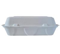 Ecokanta Clamshell Takeaway Box - Pack of 50 - Biodegradable Sugarcane Food Container - Eco-friendly Packaging (9 x 6 Inch)