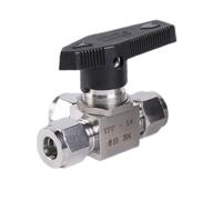 ECOLFE valve, 1pcs Stainless Steel 3-Way Ball Valve, T-type/L-type Valve Compression Union Fit 3mm 6mm 8mm 10mm 12mm 14mm OD Tube(L Port,10mm)