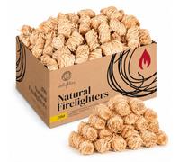 Ecolighters 200 Natural Firelighters, Wood Wool Fire Lighters for Wood Burners, BBQ, Stove, Pizza Oven and Fire Starters, Large 2.1 kg Box