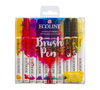 Ecoline Brush Pen Set of 10 Liquid Watercolor Pens - Hand Lettering Colors | Blendable Brush Markers for Hand Lettering, Drawing, & Crafts