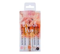 Ecoline Brush Pen Set of 5 Liquid Watercolor Pens - Beige Pink Shades | Blendable Brush Markers for Hand Lettering, Drawing, & Crafts