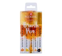 Ecoline Brush Pen Set of 5 Liquid Watercolor Pens - Earth Colors | Blendable Brush Markers for Hand Lettering, Drawing, & Crafts