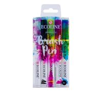 Ecoline Brush Pen set Primary 5 colours | Addition of black and a blender pen for a basic colour palette| Perfect for hand lettering, watercolour, quick sketches and finishing touches