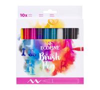 Ecoline Brush Pen Set van 10 - Handlettering Penseelstiften met Aquarelverf vo