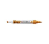 Ecoline Duotip - Deep Orange 237 - Watercolour Marker Dual Nibs - Slim Bullet & Chisel Tip - Vibrant Dye-Based - Ideal for Drawing, Illustrations, and Calligraphy