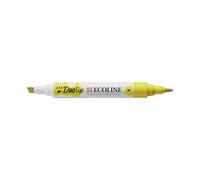 Ecoline Duotip Marker - Chartreuse 233 - Dual Nib Slim Bullet & Chisel Tip - Water-based Colour Pen for Watercolor Effects and Illustrations