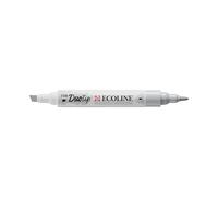 Ecoline Duotip Marker - Cold Grey Light 738 - Dual-Tip Watercolour Pen for Fine & Broad Lines - Brilliant Dye-Based Colours