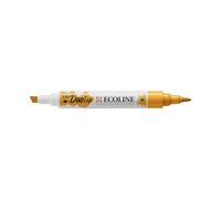 Ecoline Duotip Marker - Light Orange - Dual Nibs Bullet & Chisel - Dye-Based Watercolor Paint Pen