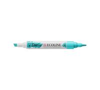 Ecoline Duotip Marker - Turquoise Blue 522 - Double Nib Watercolour Ink Pen for Fine & Broad Lines, Brilliant Dye-Based Colours