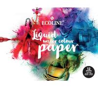 Ecoline Liquid Watercolour Paper Pad, 140lb. Cold Press, 12-Sheets, 9.4" x 12.6"