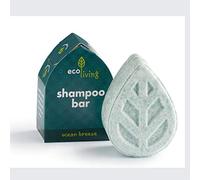 ecoLiving 85g Pure Organic Hair Shampoo Bar (50+ Washes) - pH Balanced, Zero Plastics or GMOs - Vegan & Cruelty Free - Perfect Hair Shampoo Bar for Normal, Natural and Greasy Hair - (Ocean Breeze)