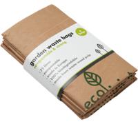 ecoLiving 75 Litre Compostable Garden Waste Bags (5 Paper Bin Bags) - Super Sturdy Paper Compostable Garden Waste Sacks - Eco Garden Waste Bags - Shredded Paper Sacks