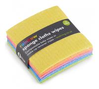 ecoLiving Compostable Mini Sponge Cloths - Rainbow - Pack of 12