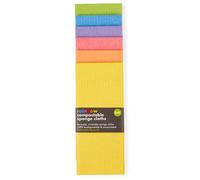 ecoLiving Compostable Sponge Cleaning Cloths - Rainbow - Pack of 6