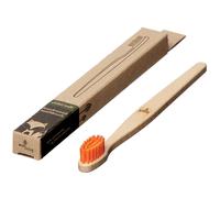ecoLiving Kids Beech Wood Toothbrush - Fox - Orange Bristles