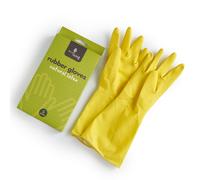 ecoLiving Natural Latex Rubber Gloves - Yellow