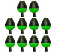 EcoLivzen 10PCS Adjustable Fishing Floats High Buoyancy Compact Bobbers for Drifting Bait Still Moving Water Trout Pike Fishing(Green)