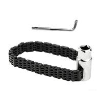 EcoLivzen Adjustable Chain Oil Filter Wrench Steel Auto Tool(Section 52) | Auto-tightening multi-link chain, secure grip on round filters, no manual resizing needed, steel construction