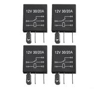EcoLivzen Automotive 14 PCS 5 Pin Power Relay for Fuel Pumps, Electric, Door Locks and Lighting Systems, 12V Multi Purpose Relay Set (4pcs)