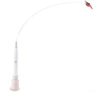EcoLivzen Cat Teaser Wand with Two Interactive Modes 360 Rotation Feather Accessory Suction Cup Mount and Rechargeable Type C Power Supply (A)