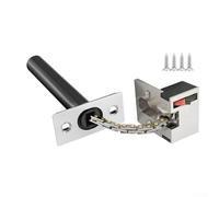 EcoLivzen Concealed Anti-Theft Chain Door Lock for Home Security, Zinc Alloy Construction with Quiet Spring Mechanism, Silver/Black/Gray(silver)