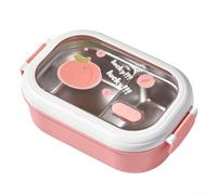 EcoLivzen Divided Meal Prep Box 1000ml Single Layer Large(Pink)