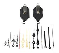 EcoLivzen DIY Clock Movement Set 2 Pendulum Mechanisms with 6 Stylish Clock Hands, Perfect for Craft Projects and Repairs (16+21mm)