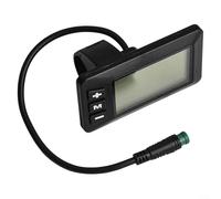 EcoLivzen E-Bike LCD Display Meter GD01 Electric Bicycle LCD Screen Display Panel With Adjustable Backlight 5 Pin Connector For 24V-48V Systems Display Meter Control Panel Screen Speedometer Odometer