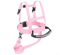 EcoLivzen Kids Adjustable Ski Harness with Leash, Great for Teaching Basic Skiing Skills and Confidence on the Slopes (Pink)
