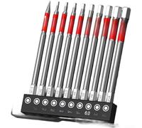 EcoLivzen Magnetic Hex Screwdriver Bit Set, 10PCS Alloy Steel 50mm 100mm Bits with 6.35mm Shank for Professional Use(B)