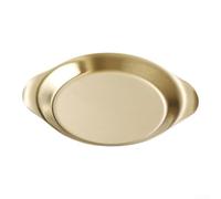 EcoLivzen Oven Safe Serving Tray Stainless Steel 25x21cm(25cm Gold)