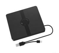 EcoLivzen Portable CD Burner ABS for slim Design 14mm Portable CD Burner | and play, no drivers needed, auto-detect, USB 3.0 speed, dual connector types