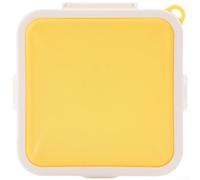 EcoLivzen Portable Silicone Sandwich Container with Hanging Hole, BPA Free PP Material, Microwave and Freezer Safe, Easy Clean Lunch Box for Picnic(Yellow)