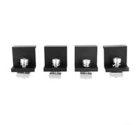 EcoLivzen Robust Aluminum Solar Panel Clamps for 30mm 35mm Frames, Black End and Middle Mounting Kits with Resistant Screws for Outdoor Power Systems(4X 35mm End clamp)