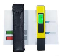 EcoLivzen Smart Backlit Water Quality Test Pen with Auto Shut Off for Measuring pH Conductivity and Temperature(Leather case Yellow)