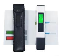 EcoLivzen Smart Backlit Water Quality Test Pen with Auto Shut Off for Measuring pH Conductivity and Temperature(Leather case White)