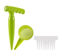 EcoLivzen Versatile Garden Sowing Kit, Plastic Dibber and Soil Puncher for Efficient Distribution, Ergonomic Hand Tool Set with Labels for Indoor Outdoor Planting(1)
