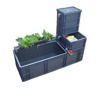 Ecological Breeding Tank Bio-Active Ready for Natural Waste Management for Cooler Climates and Winter gray. 80 * 40 * 23CM