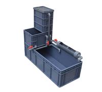 Ecological Breeding Tank Paludarium Style Terrapin Tank for Thermoregulation gray. 80 * 60 * 34CM
