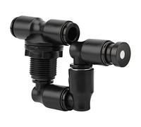 Bewinner Ecological Rainforest Mist Maker Fogger Nozzle, 360 Degree Adjustable Nozzle Reptiles Fogger Mist Sprinkler Cooling System For Rainforest Tank, Black