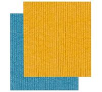 Ecologie Swedish Sponge Reusable Dishcloth Ocean Blue and Gold 6.5 x 8 inches, Set of 2